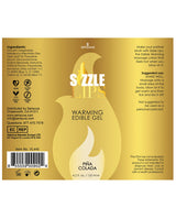 Sizzle Lips Warming Edible Massage Oil Pina Colada 4.2oz