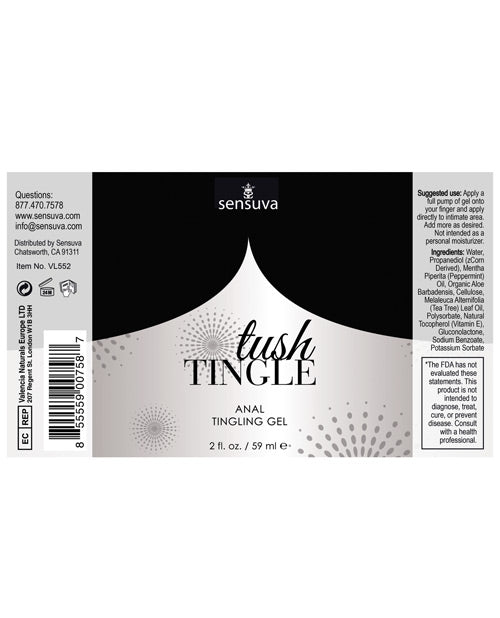 Tush Tingle Anal Tingling Gel 2oz