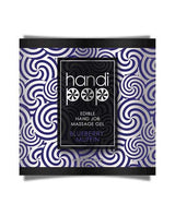Handipop Hand Job Massage Gel Single Use Packet - 6 ml Blueberry Muffin