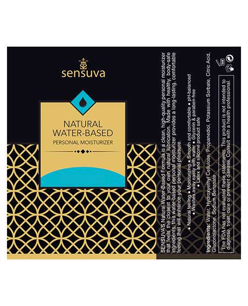 Sensuva Natural Water Based Unflavored Lubricant 1.93oz
