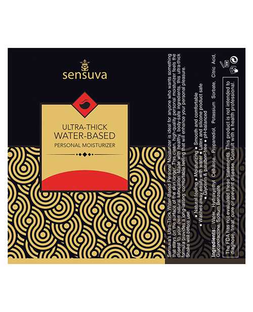 Sensuva Ultra Thick Water Based Personal Moisturizer Strawberry Flavored Lubricant 4.23oz