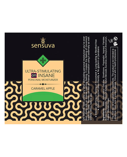 Sensuva Ultra Stimulating On Insane Caramel Apple Flavored Hybrid Lubricant 1.93oz