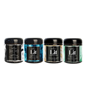 Sensuva Lit 4 pc Variety Pack Luxury Massage Candles