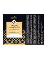 Sensuva Natural Water Based Exotic Coconut Flavored Lubricant 2oz