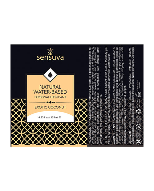 Sensuva Natural Water Based Exotic Coconut Flavored Lubricant 4oz