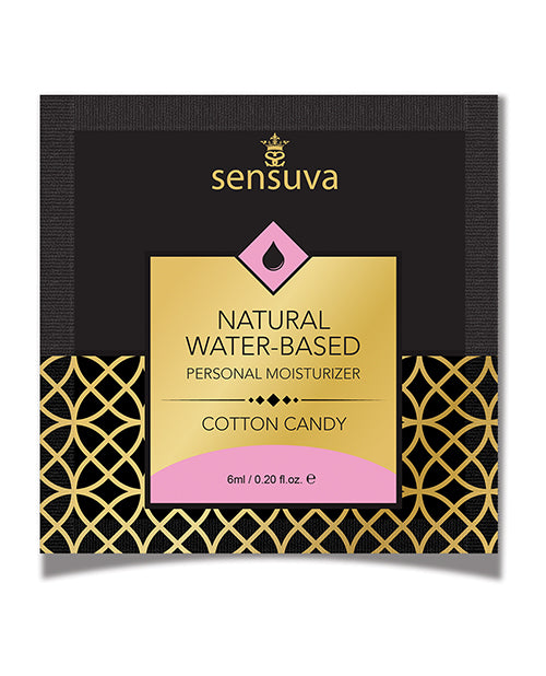 Sensuva Natural Water Based Personal Moisturizer Single Use Packet - 6 ml Cotton Candy