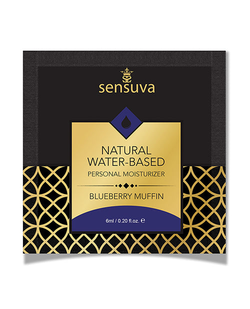 Sensuva Natural Water Based Personal Moisturizer Single Use Packet  - 6 ml Blueberry Muffin