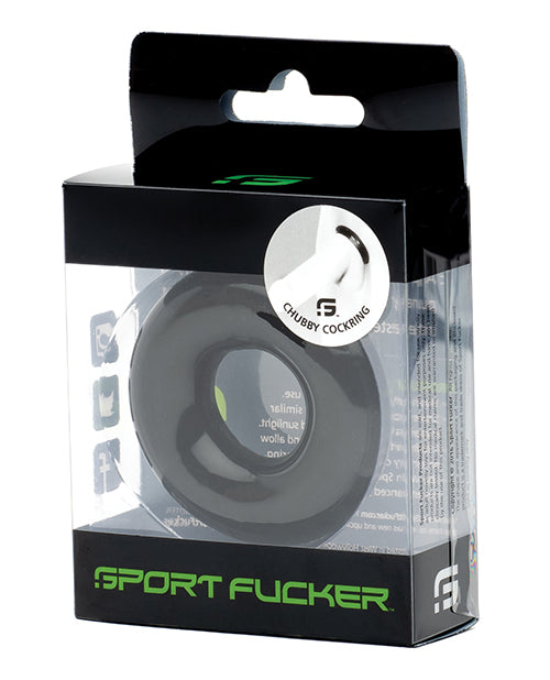 NO ETA=Sport Fucker Chubby Cockring - Black