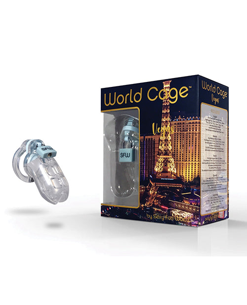 World Cage Vegas Male Chastity Kit - Medium 85 mm x 38 mm