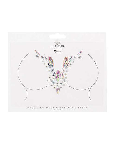 Shots Bliss Dazzling V Cleavage Bling Sticker O/S
