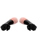 Shots Fist It Latex Short Gloves - Black