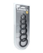 Shots Levelz Classic Silicone Cock Ring Set of 6 All Sizes - Black