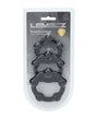 Shots Levelz Beaded Silicone Cock Ring Set of 3 (35 mm
