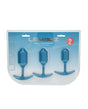 Shots Levelz Silicone Weighted Anal Plug Training Kit Set of 3 - Teal
