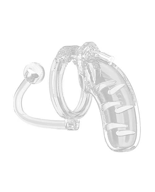 ManCage Model 11 Chastity Cage with Plug 4.5in - Clear