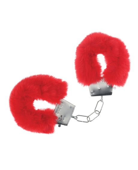 Shots Ouch! Classic Fluffy Handcuffs - Red