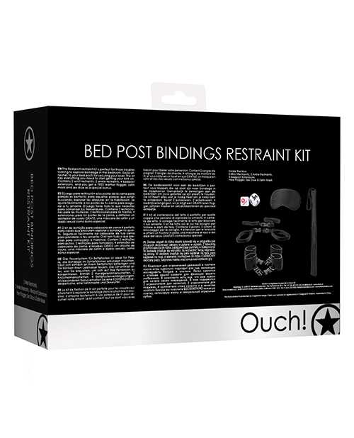 Ouch! Bed Post Bindings Restraining Kit - Black