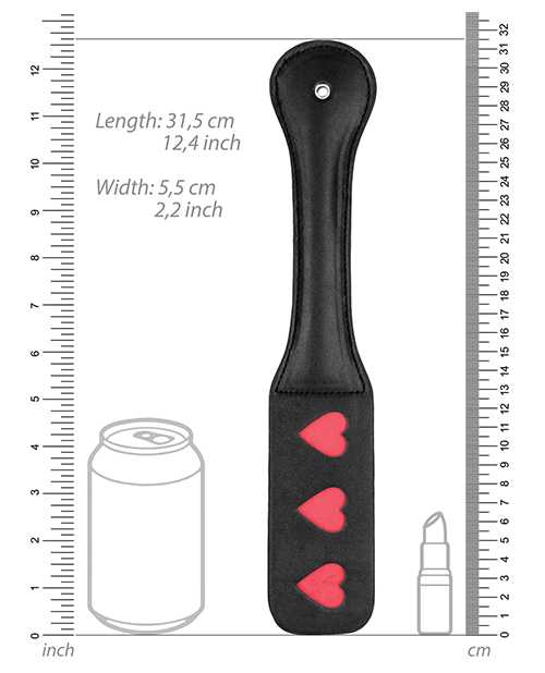 Ouch! Paddle - Hearts - Black