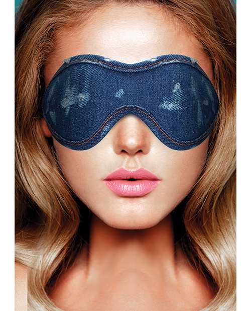 Shots Denim Eye Mask - Blue