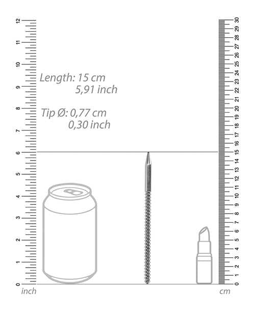 Shots Ouch Urethral Sounding Ribbed Dilator