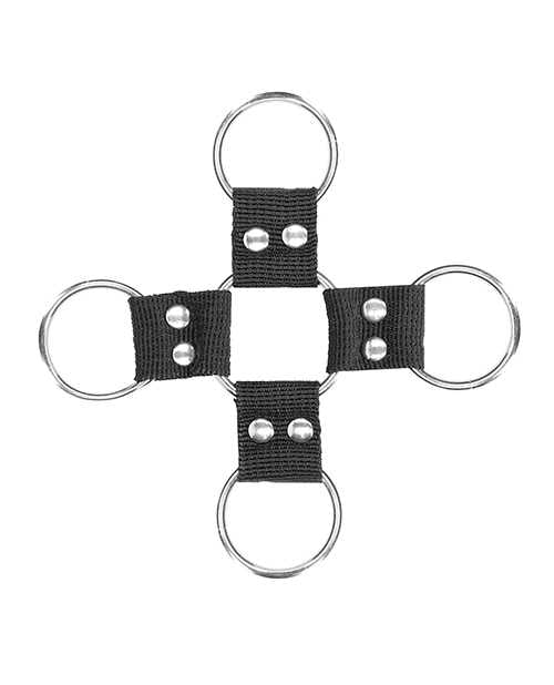 Ouch! Velcro Hogtie with Hand and Ankle Cuffs - Black