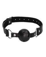 Ouch! Breathable Ball Gag with Nipple Clamps - Black