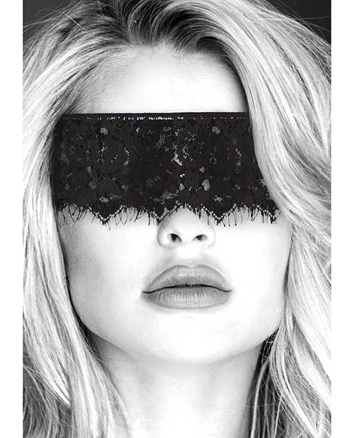 Ouch! Lace Mask with Elastic Straps - Black