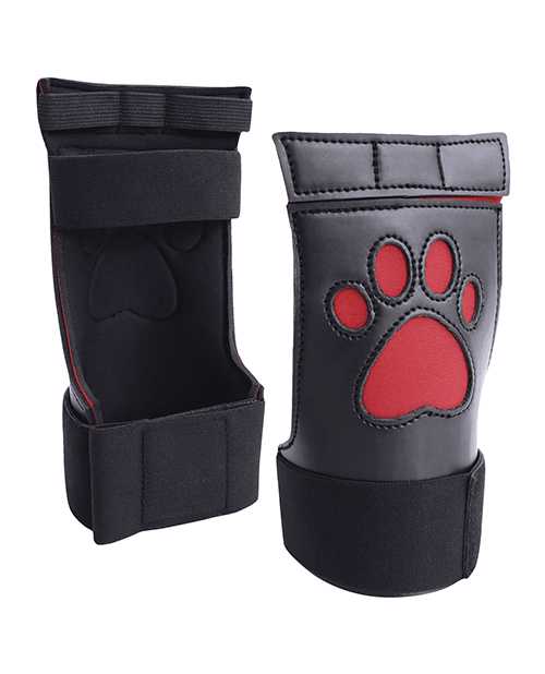 Shots Ouch Puppy Play Paw Cut-Out Gloves - Red