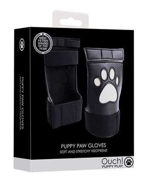 Shots Ouch Puppy Play Paw Cut-Out Gloves - White