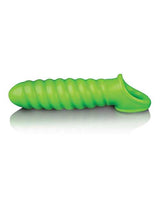 Ouch! Swirl Strechy Penis Sleeve Glow in the Dark - Green