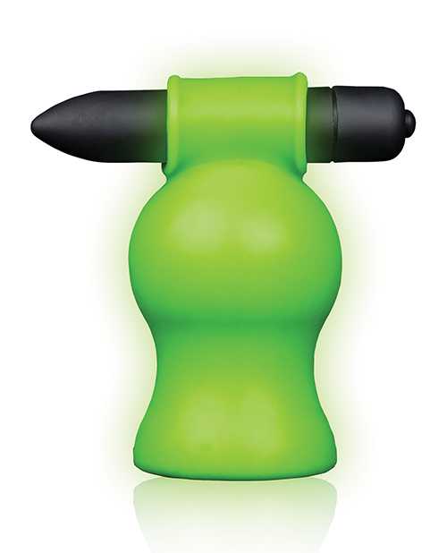 Ouch! Vibrating Head Masturbator Glow in the Dark - Green