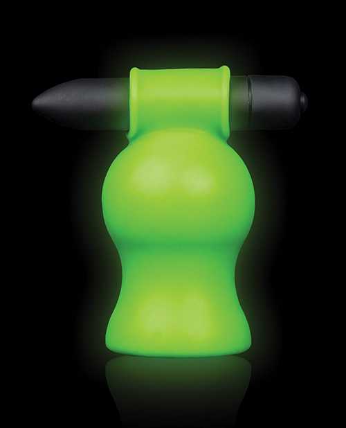 Ouch! Vibrating Head Masturbator Glow in the Dark - Green