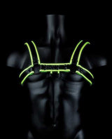 Ouch! Chest Bulldog Harness Glow in the Dark Large/XLarge - Green