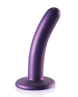 Ouch! Smooth G-Spot Silicone Dildo 5in - Metallic Purple