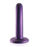 Ouch! Smooth G-Spot Silicone Dildo 5in - Metallic Purple