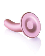 Ouch! Smooth G-Spot Silicone Dildo 5in - Metallic Rose Gold