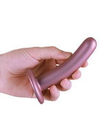 Ouch! Smooth G-Spot Silicone Dildo 5in - Metallic Rose Gold