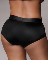 Ouch! Vibrating Strap-On Brief with Rechargeable Bullet - XL/2XL - Black