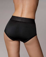 Ouch! Vibrating Strap-On Brief with Rechargeable Bullet - XS/SM - Black