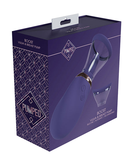 Shots Pumped Boost Rechargeable Vulva & Breast Pump - Purple