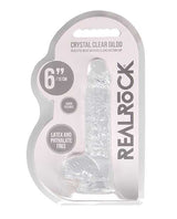 Shots RealRock Realistic Crystal Clear 6" Dildo w/Balls -  Transparent Clear