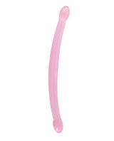 RealRock Crystal Clear Non Realistic Double Dildo 17in - Pink