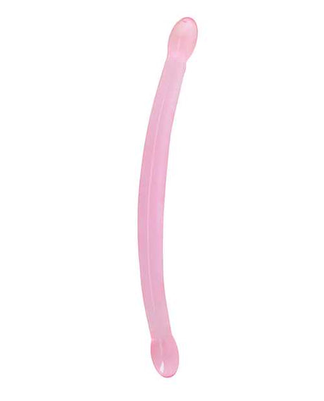 RealRock Crystal Clear Non Realistic Double Dildo 17in - Pink