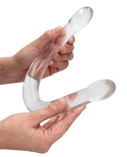 RealRock Crystal Clear Non Realistic Double Dildo 17in - Clear