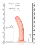 RealRock Curved Realistic Dildo with Suction Cup 7in - Vanilla