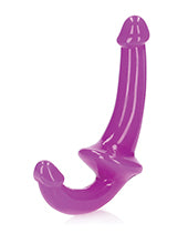 RealRock Strapless Strap-On Glow in the Dark Dildo 6in - Purple