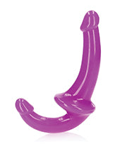 RealRock Strapless Strap-On Glow in the Dark Dildo 6in - Purple