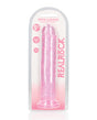 Shots RealRock Crystal Clear 9" Straight Dildo w/Suction Cup - Pink