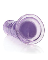 RealRock Crystal Clear Straight No Balls Dildo 9in - Purple