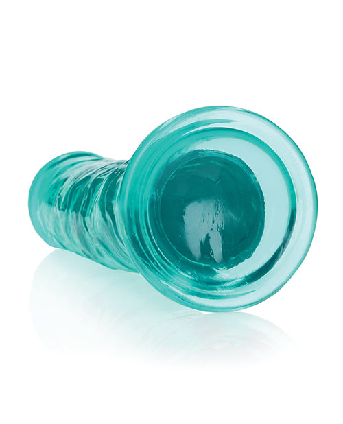 Shots RealRock Realistic Crystal Clear 10" Straight Dildo - Turquoise